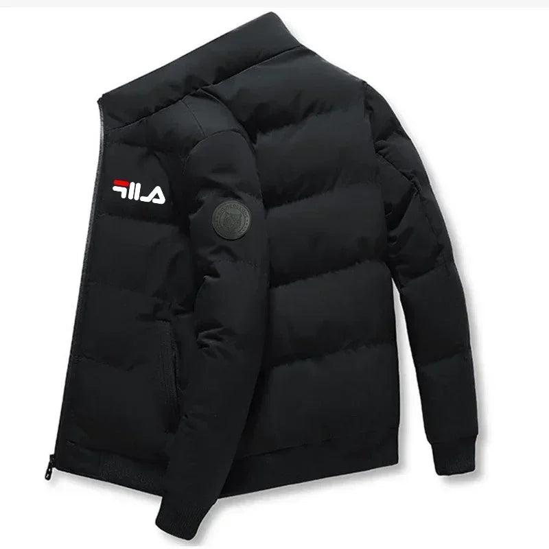 Men's Autumn Winter Short Jacket - Lightweight Cotton-Padded Stand Collar Zipper Coat for Outdoor Casual Wear