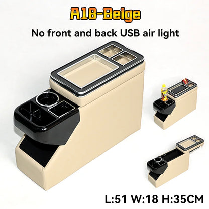 Universal Toyota Proace Verso Armrest Box – Car Console Storage with Wireless Charging for MPV