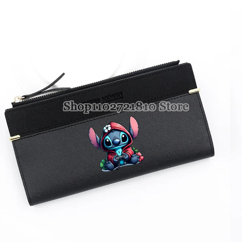 Disney Stitch Wallet for Women – Large Capacity Cartoon Coin Purse & Card Holder Clutch