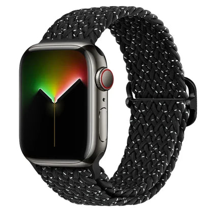 Braided Nylon Apple Watch Band – Adjustable Sport Strap Compatible with Ultra 2, Series 10/9/8/7/6/SE (40–49mm) Wrist Bracelet