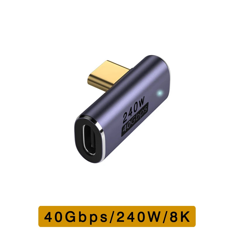 UGOURD USB4 Type C Adapter - 40Gbps Thunderbolt 3/4 Male to Female OTG Extension Converter for Laptop