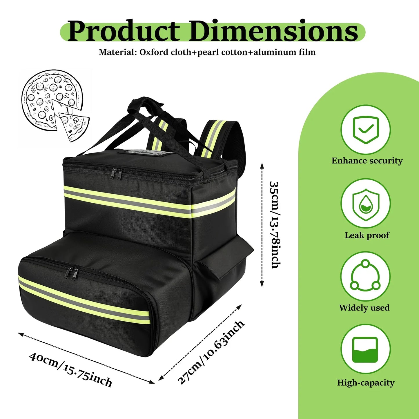 Insulated Cooler Backpack – Thermal Picnic & Lunch Bag for Food Storage, Outdoor Camping, Travel & Delivery Use, Fresh Keeping Large Capacity Rucksack