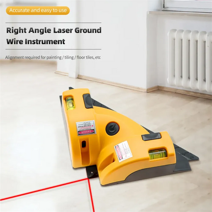 90° Infrared Laser Level - Vertical Horizontal Line Projection for Accurate Floor Tiling Measurement, Square Laser