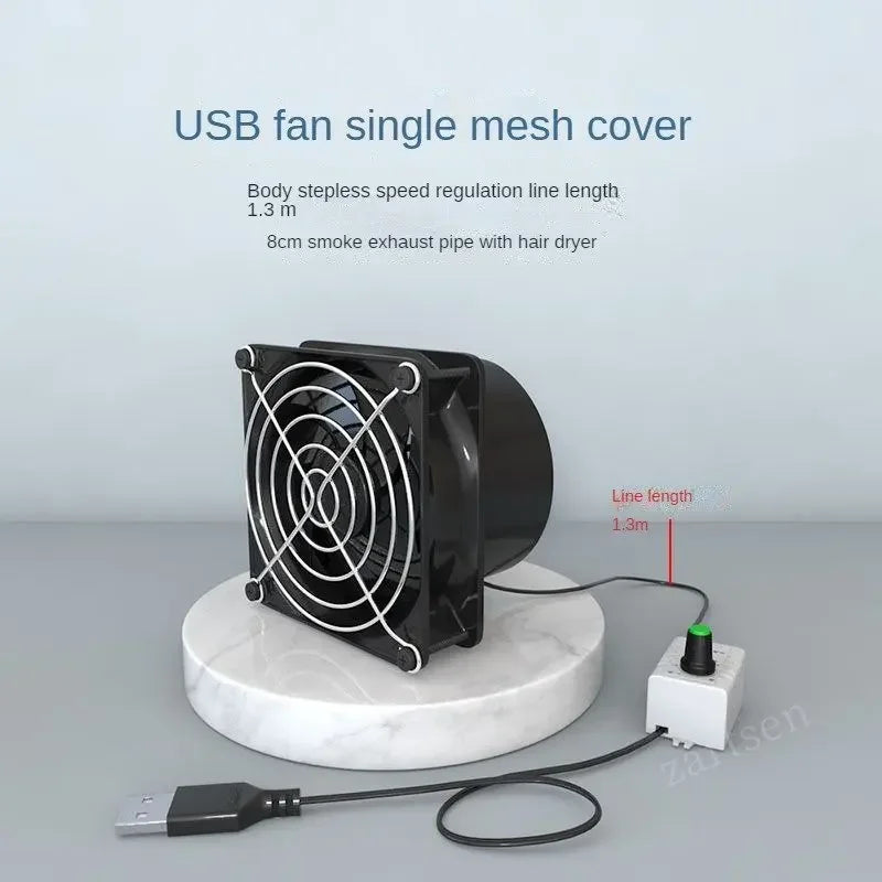 USB Adjustable Speed Solder Smoke Absorber – ESD Fume Extractor with 1M Pipe Ventilation Fan