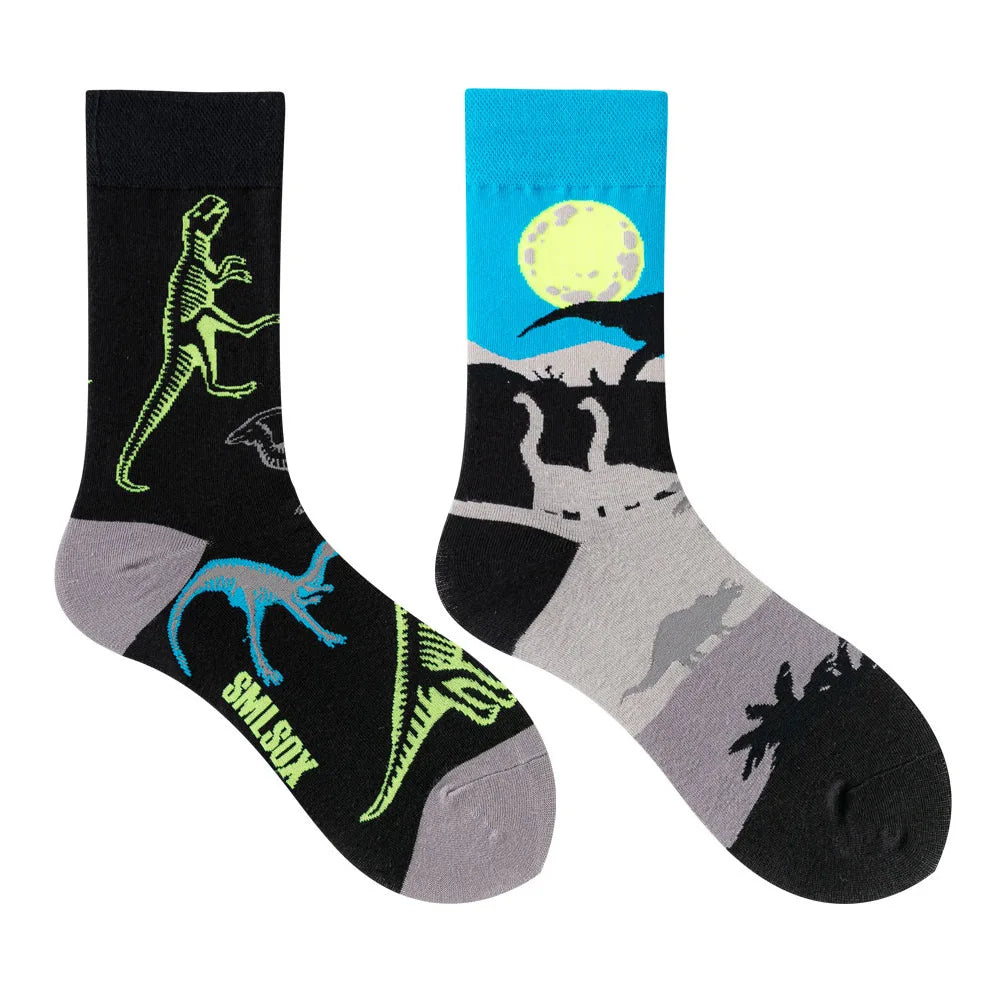 Unisex AB Tide Animal Cotton Socks – Colorful Cat, Dog, Koala, Cow Crew Socks for Men & Women, Four Seasons Gift