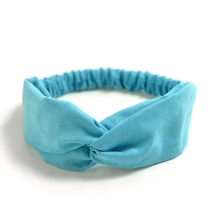 Women Cross Top Knot Headband – Elastic Soft Solid Color Hair Bands, Twisted Knotted Headwrap, Hair Accessories for Girls