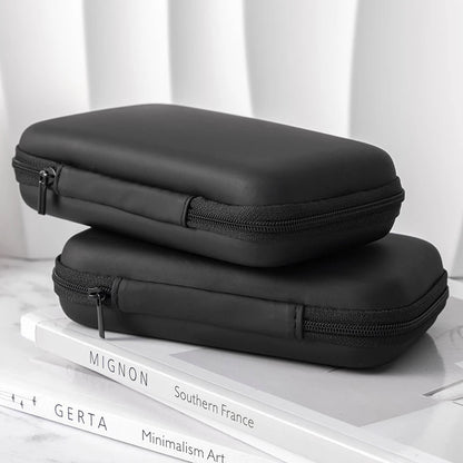 Portable Mini 3C Hard Shell Storage Bag - Artificial Leather Organizer for Earphones, Chargers, Data Cables, and U Disks