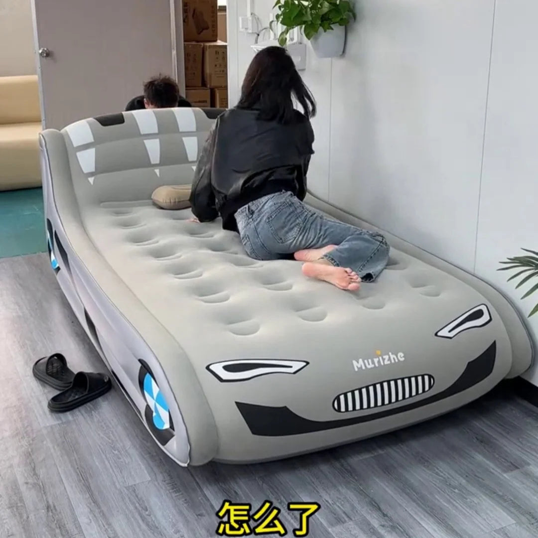 Sun Shepherd Inflatable Air Mattress - Automatic Single Double Camping Bed with Backrest