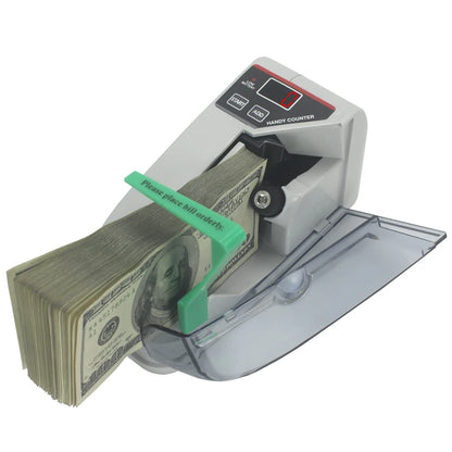 V30 LED Display Mini Bill Counter – Portable Battery/Plug Money Machine for Cash & Banknote Currency Counting
