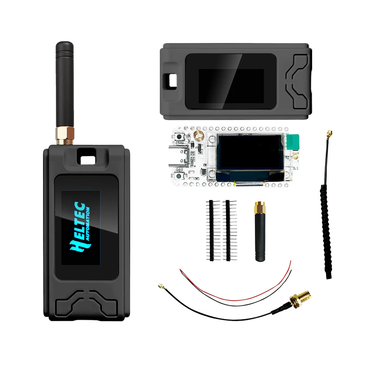 Heltec ESP32 LoRa V3 Development Kit - SX1262 CP2102 Board, Meshtastic & LoRaWAN Node with Protective Case and Antenna