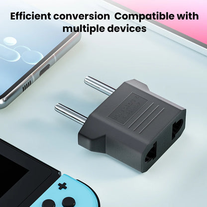 US to EU Plug Adapter - Universal Travel Power Converter for American, China & Korea Plugs 4.0/4.8mm