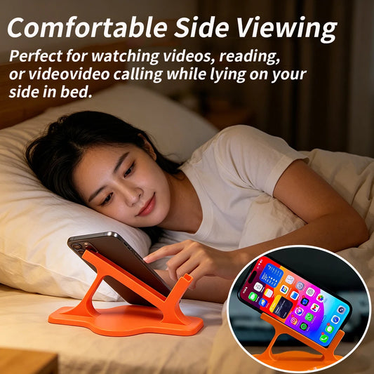 Bedside Lazy Phone Stand - Stable Ergonomic Hands-Free Holder for Side-Lying Viewing