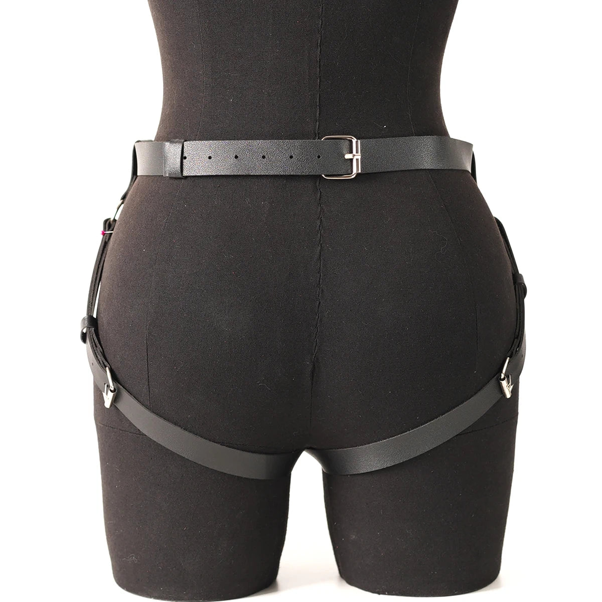 Punk Gothic PU Leather Waist & Thigh Harness - Adjustable Men's Body Strap Accessory for Festivals, Carnivals & Streetwear