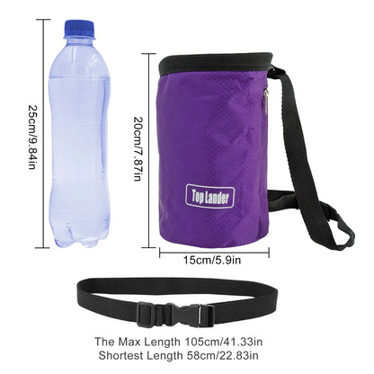 Waterproof Rock Climbing Chalk Bag: Magnesia Sack with Pocket for Outdoor Bouldering | Climbing Equipment Essential