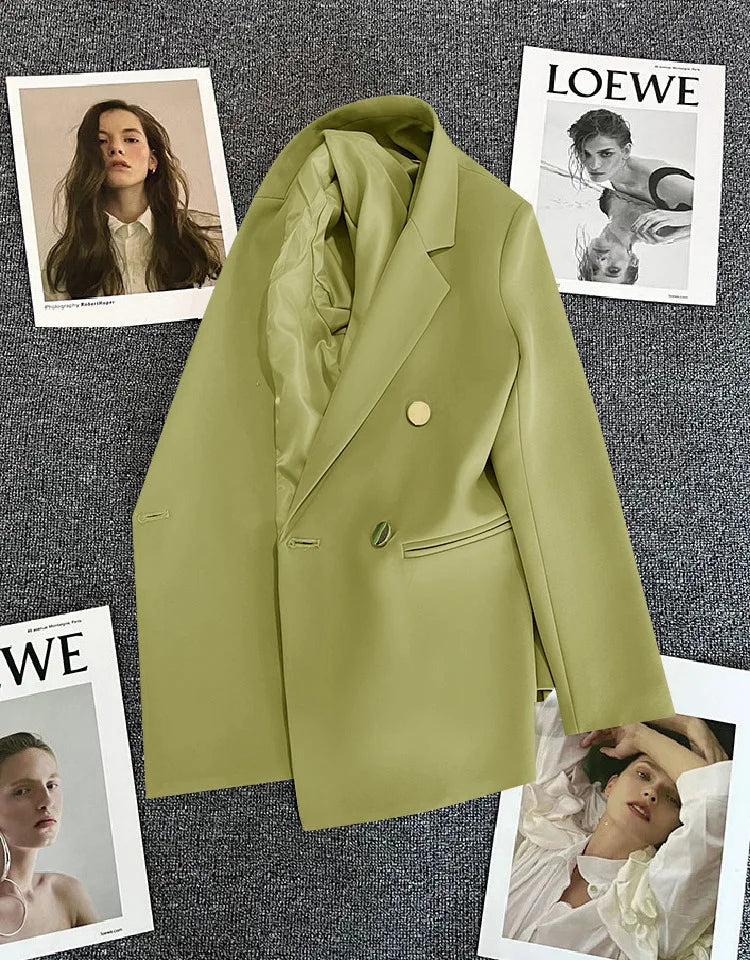 2023 Women's Elegant Single Button Blazer – Slim Fit Long Sleeve Office Jacket for Autumn & Winter