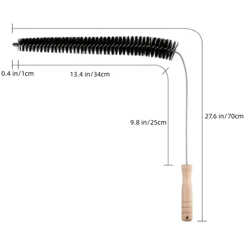 Dryer Vent Cleaner Kit - Long Flexible Lint Remover Brush & Refrigerator Coil Cleaning Tool for Home Maintenance