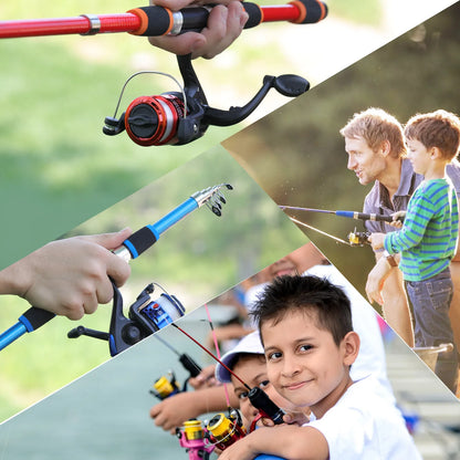 Sougayilang 1.8M Telescopic Fishing Rod - Durable Fiberglass Spinning Rod for Kids & Carp Fishing
