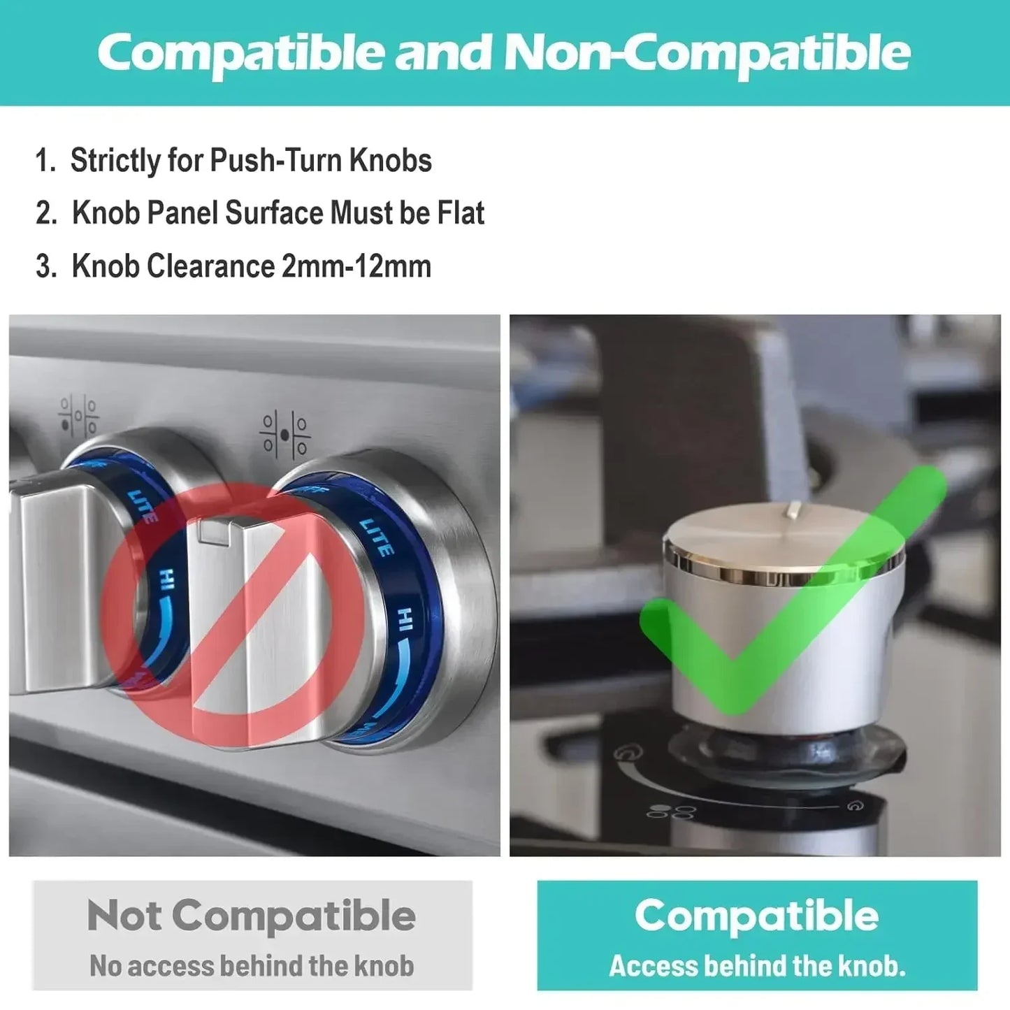 Kitchen Stove Knob Safety Lock - Childproof Gas Oven Knob Cover Protector