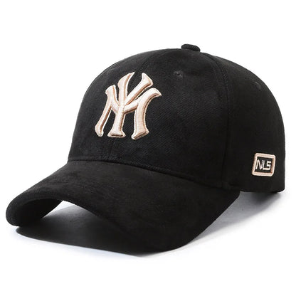 Embroidered Letter Baseball Cap - Adjustable Unisex Casual Duck Bill Sun Hat for Men & Women