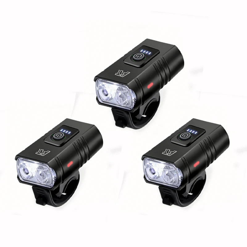 LED Bicycle Front Light - Type-C Rechargeable MTB Road Bike Headlamp, Easy-Install Cycling Accessory