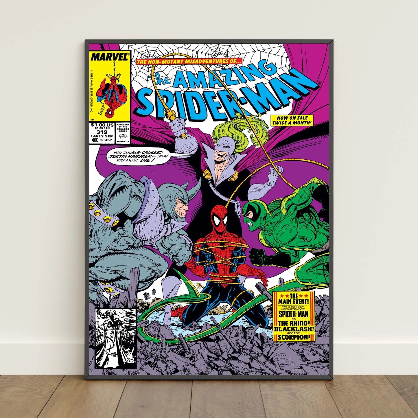 Spider-Man Comic Book Poster - Peter Parker Movie-Inspired Canvas Wall Art