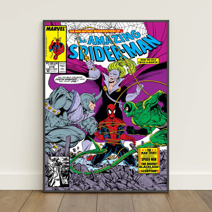Spider-Man Comic Book Poster - Peter Parker Movie-Inspired Canvas Wall Art