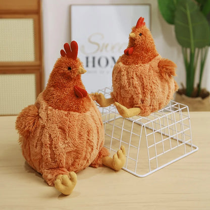 23/35cm Farm Chicken Plush Toy – Cute Big Rooster Stuffed Animal, Sofa Pillow, Home Decor & Kids Gift
