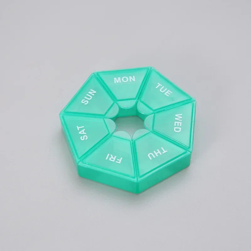Mini Portable 7-Day Pill Organizer – Travel Vitamin & Medicine Storage Box for Tablets & Capsules