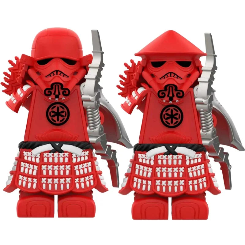 Storm Samurai Trooper Figure – White Soldier Articulated Action Toy with Pistol & Katana DY325 DY Minifigs