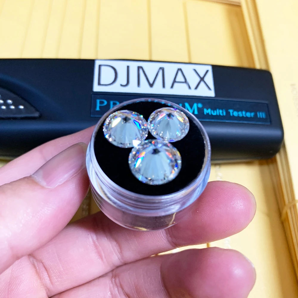 1CT Lab-Grown Moissanite Diamonds – D Color VVS1 Loose Gemstones, Full Size 0.7mm-20mm