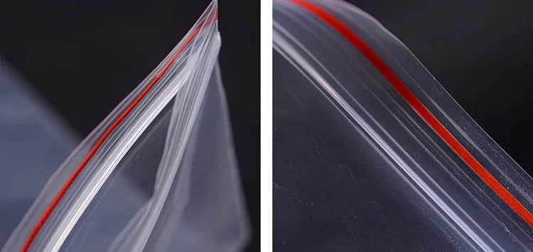 100pcs 50 Micron Clear PE Zip Lock Bags – Reclosable Plastic Pouches for Candy, Cookies & Dried Fruits