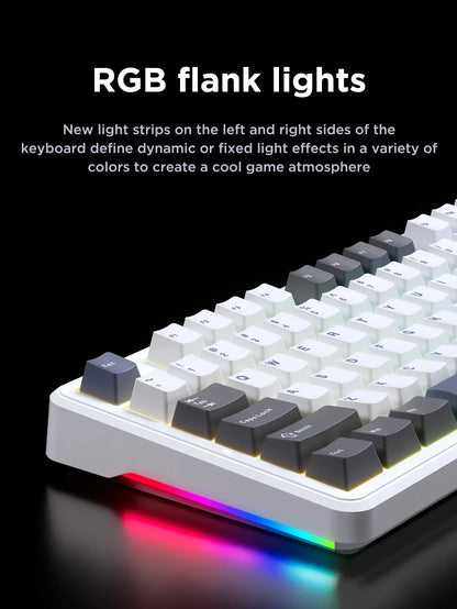 AULA F87 Pro 87-Key Mechanical Keyboard – Tri-Mode 2.4G/USB/Bluetooth, RGB, PBT Keycaps, Gasket Mount, 5-Layer Silencing, Full Key No Impact