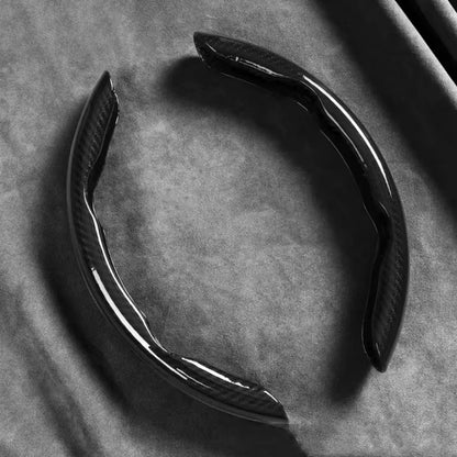 Carbon Fiber Silicone Steering Wheel Cover - Non-Slip Microfiber Leather Universal Car Wheel Protector 2/3PCS