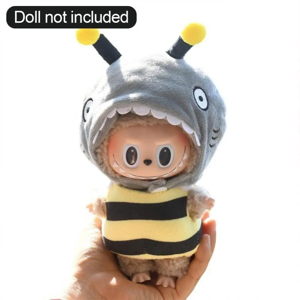 17cm Mini Plush Doll Clothes – Outfit Accessories for Kpop EXO Labubu Idol Dolls, Sitting Party Clothing, DIY Gift