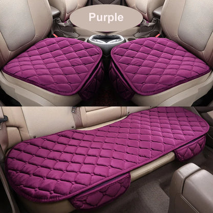 Winter Plush Car Seat Covers - Universal Warm Anti-Slip Front & Rear Seat Protectors