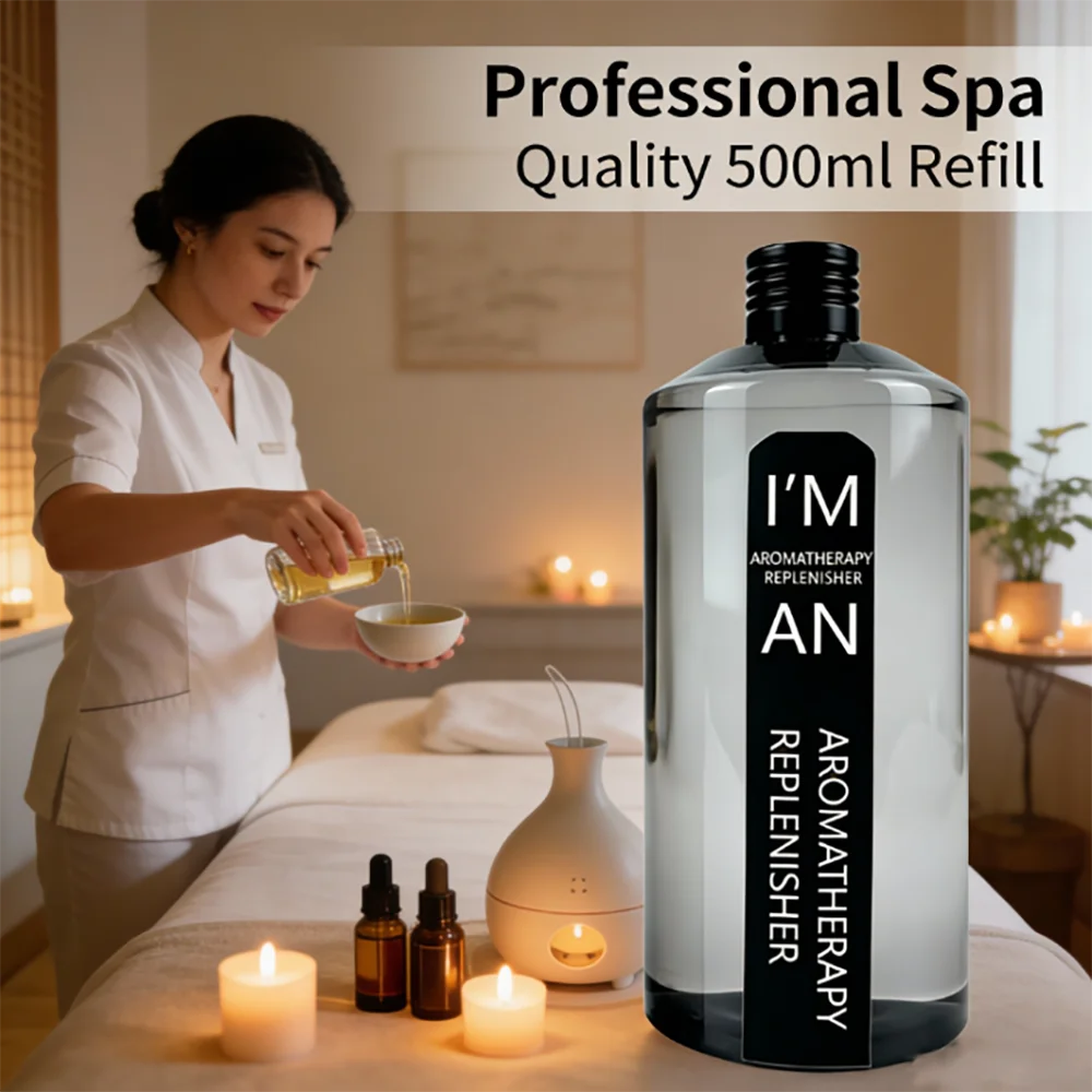 500ml Flameless Aromatherapy Essential Oil – Long-Lasting Hotel Scent Fragrance for Home, Humidifier & Aroma Diffuser Air Freshener Solution