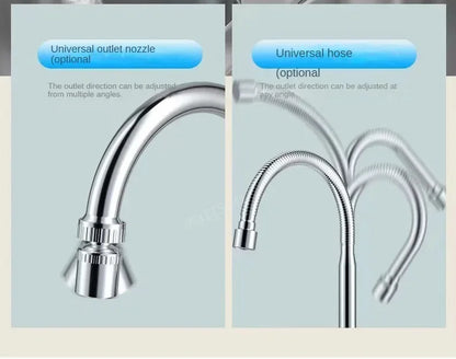 Electric Instant Kitchen Water Heater Faucet — Tankless Hot & Cold Heating Tap
