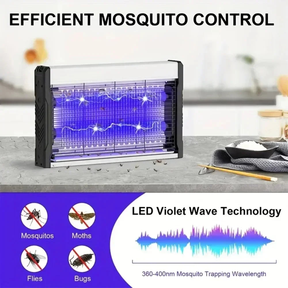 UV Mosquito Killer Lamp - Electric Indoor Fly Trap with Hanging Hook for Home, Hotel & Restaurant Use