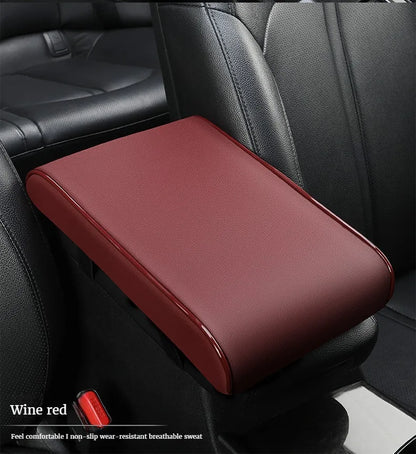 PU Leather Car Armrest Pad – Universal Heightened Center Console Cushion, Comfortable Armrest Cover (31cm x 20cm x 4.5cm)