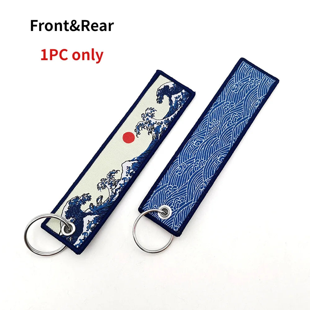 Hokkaido Waves Nylon Keychain Lanyard – JDM Style for Honda, Toyota & Auto Accessories