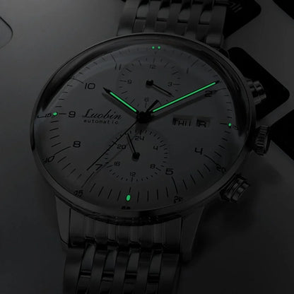 Men’s Fashion Mechanical Watch — 2023 Business Automatic Stainless Steel Luminous Designer Wristwatch