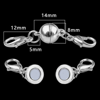 Magnetic Jewelry Clasp - Strong Metal End Connectors with Lobster Clasp for DIY Bracelets & Necklaces