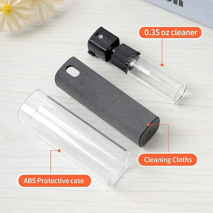 2-in-1 Microfiber Screen Cleaning Kit – Empty Spray Bottle and Cleaning Cloth for Phones, Tablets, Laptops, and Computers