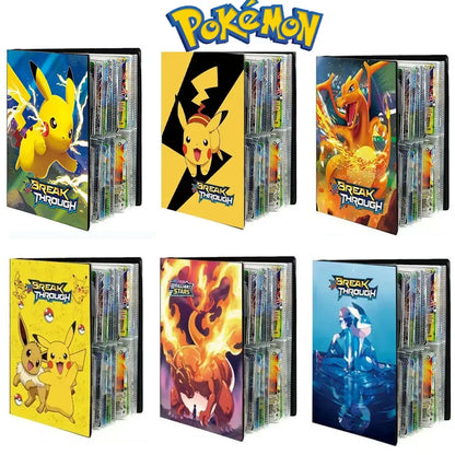 Pokémon Trading Card Binder - 4-Grid Collectible Card Album Holder for Kids and Trading Card Collections