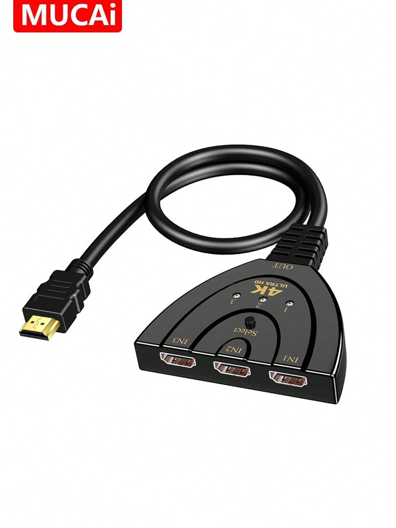 3-Port HDMI KVM Switch 1080P – 3 Input 1 Output Video Splitter Hub for HDTV, DVD, Xbox, PS3 & PS4