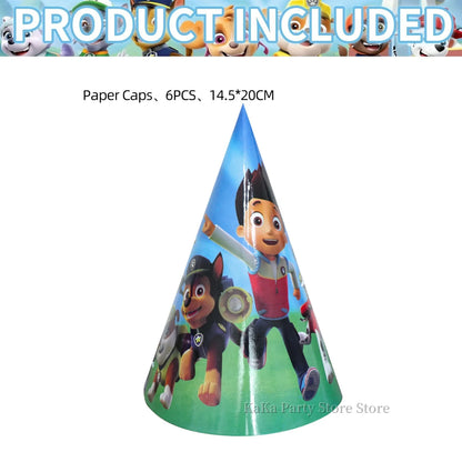 PAW Patrol Birthday Party Supplies Set – Tablecloth, Plates, Cups & Balloons Kids Party Decor for Birthday, Baby Shower & Favors