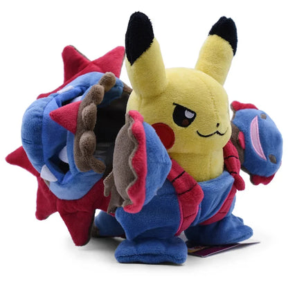 Eevee Pikachu Cosplay Plush Toy - Cute Charizard & Lucario Cartoon Stuffed Animal Doll Gift