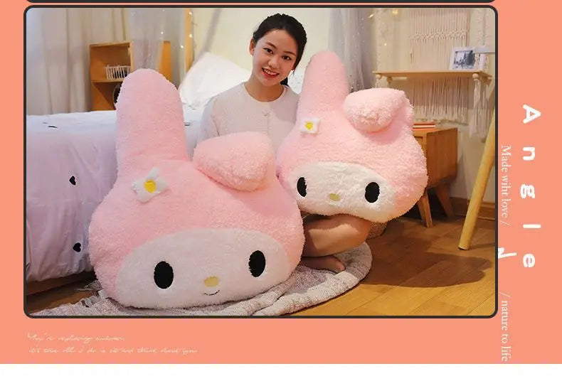 Sanrio My Melody & Kuromi Plush Dolls – Cute Soft Stuffed Animal Pillow, Cartoon Plush Toy for Girls’ Birthday & Christmas Gifts