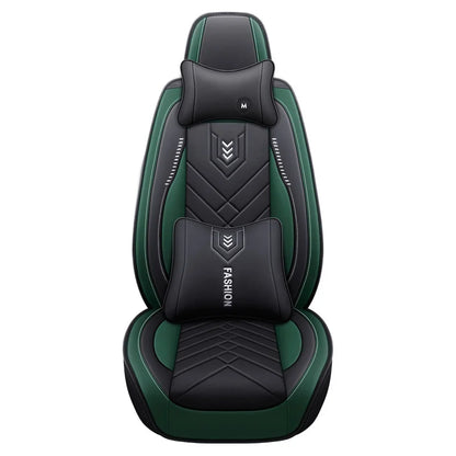Fully Enclosed Leather Car Seat Cover - All-Season Universal Seat Protector for Small Cars