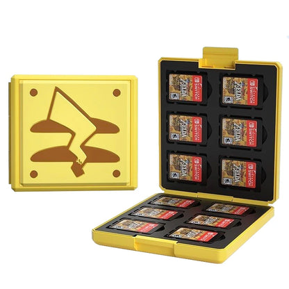 Switch Game Card Case for NS – Micro SD & OLED Cartridge Holder with 12 Game Card Storage